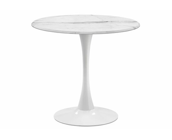 Стол деревянный Тулип 80х73 мрамор белый / белый | Интернет магазин мебели и декора LifeDekor