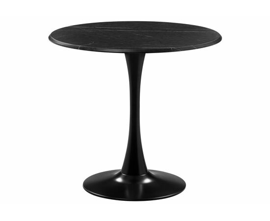 Стол деревянный Тулип 80х73 мрамор черный / черный | Интернет магазин мебели и декора LifeDekor