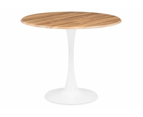 Стол деревянный Тулип 90х73 дуб вотан / белый, изображение 4 | Интернет магазин мебели и декора LifeDekor