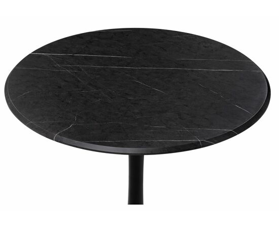 Стол деревянный Тулип 90х73 мрамор черный / черный, изображение 2 | Интернет магазин мебели и декора LifeDekor