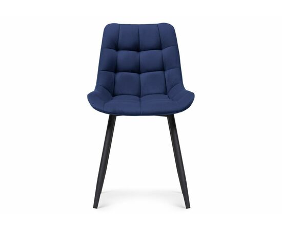 Стул Челси велюр синий / черный, изображение 2 | Интернет магазин мебели и декора LifeDekor