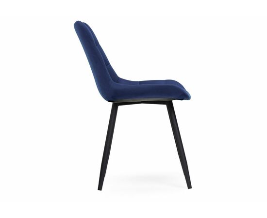 Стул Челси велюр синий / черный, изображение 4 | Интернет магазин мебели и декора LifeDekor