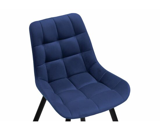 Стул Челси велюр синий / черный, изображение 5 | Интернет магазин мебели и декора LifeDekor