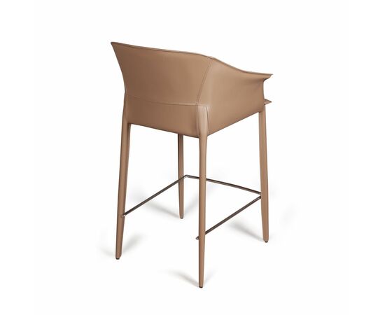 Стул полубарный GIO, кожа хаки-тауп, изображение 7 | Интернет магазин мебели и декора LifeDekor