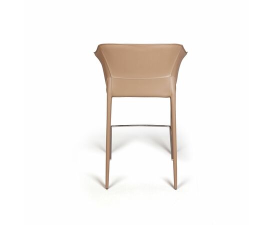 Стул полубарный GIO, кожа хаки-тауп, изображение 8 | Интернет магазин мебели и декора LifeDekor