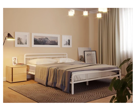 Кровать Рейк 120х200 белая | Интернет магазин мебели и декора LifeDekor
