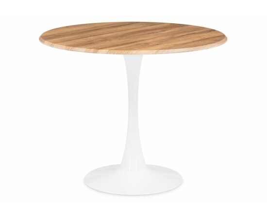 Стол деревянный Тулип 90х73 дуб вотан / белый | Интернет магазин мебели и декора LifeDekor