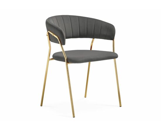 Стул Kamelia 1 dark gray / gold | Интернет магазин мебели и декора LifeDekor