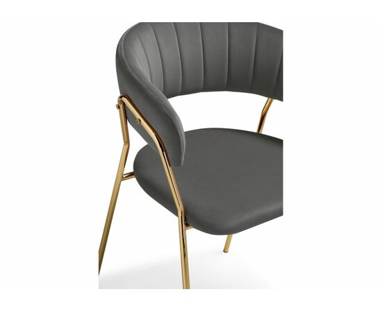 Стул Kamelia 1 dark gray / gold, изображение 6 | Интернет магазин мебели и декора LifeDekor