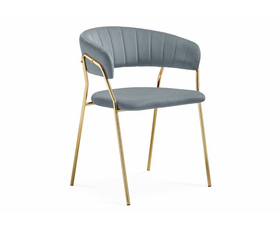 Стул Kamelia 1 gray / gold | Интернет магазин мебели и декора LifeDekor