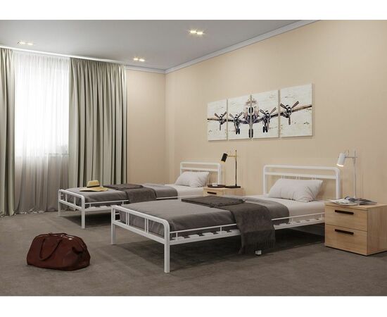 Кровать КМД 8 Леон 160 белая, изображение 2 | Интернет магазин мебели и декора LifeDekor