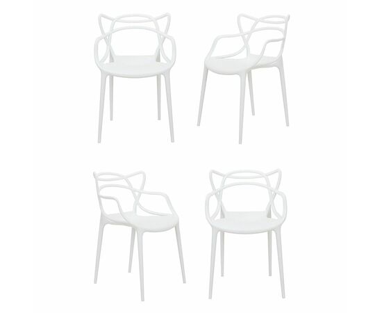 Комплект из 4-х стульев Masters белый | Интернет магазин мебели и декора LifeDekor