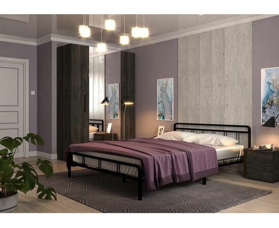 Кровать КМД 8 Леон 160 черная, изображение 4 | Интернет магазин мебели и декора LifeDekor