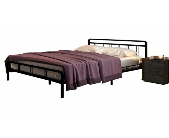 Кровать КМД 8 Леон 140 черная, изображение 3 | Интернет магазин мебели и декора LifeDekor