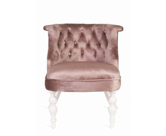 Кресло Бархат (эмаль белая / 24 - розовый), изображение 2 | Интернет магазин мебели и декора LifeDekor