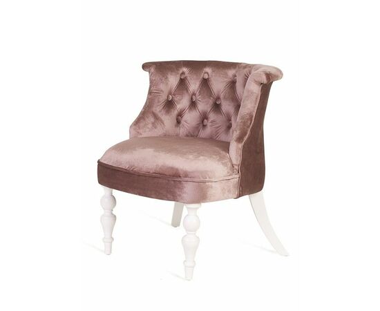 Кресло Бархат (эмаль белая / 24 - розовый) | Интернет магазин мебели и декора LifeDekor