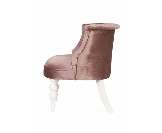 Кресло Бархат (эмаль белая / 24 - розовый), изображение 3 | Интернет магазин мебели и декора LifeDekor