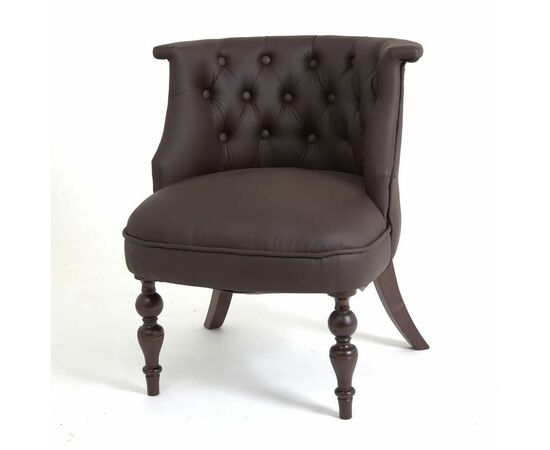 Кресло Бархат (темный тон / кожзам 1 шоколад) | Интернет магазин мебели и декора LifeDekor