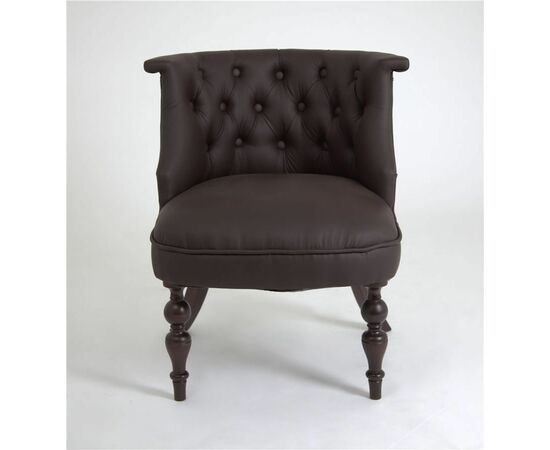 Кресло Бархат (темный тон / кожзам 1 шоколад), изображение 2 | Интернет магазин мебели и декора LifeDekor