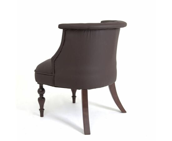 Кресло Бархат (темный тон / кожзам 1 шоколад), изображение 3 | Интернет магазин мебели и декора LifeDekor