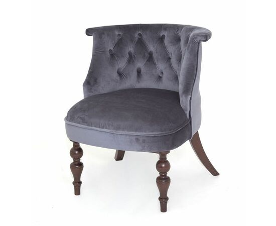 Кресло Бархат (темный тон / 36 - голубовато-серый) | Интернет магазин мебели и декора LifeDekor