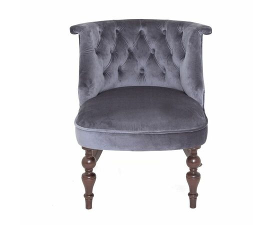 Кресло Бархат (темный тон / 36 - голубовато-серый), изображение 2 | Интернет магазин мебели и декора LifeDekor