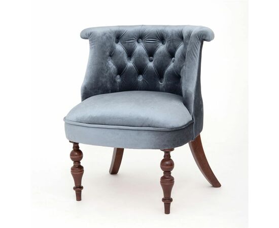 Кресло Бархат (темный тон / 25 - грязно-голубой) | Интернет магазин мебели и декора LifeDekor