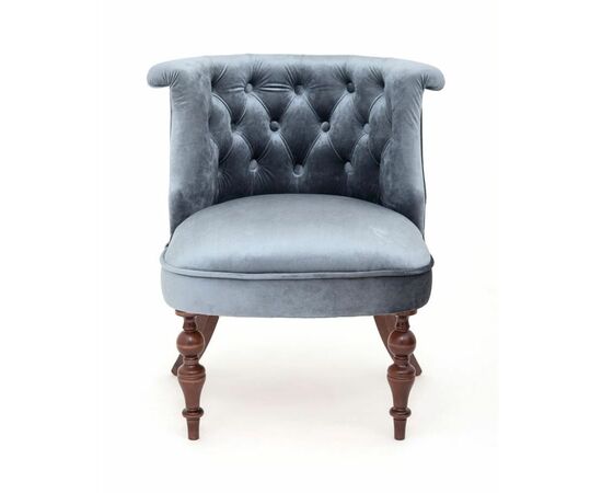 Кресло Бархат (темный тон / 25 - грязно-голубой), изображение 2 | Интернет магазин мебели и декора LifeDekor
