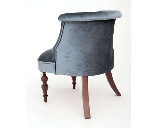 Кресло Бархат (темный тон / 25 - грязно-голубой), изображение 3 | Интернет магазин мебели и декора LifeDekor