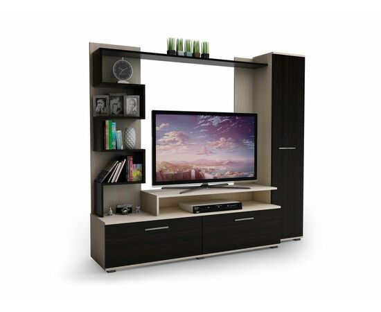 Тумба ТВ-1 млечный/венге | Интернет магазин мебели и декора LifeDekor