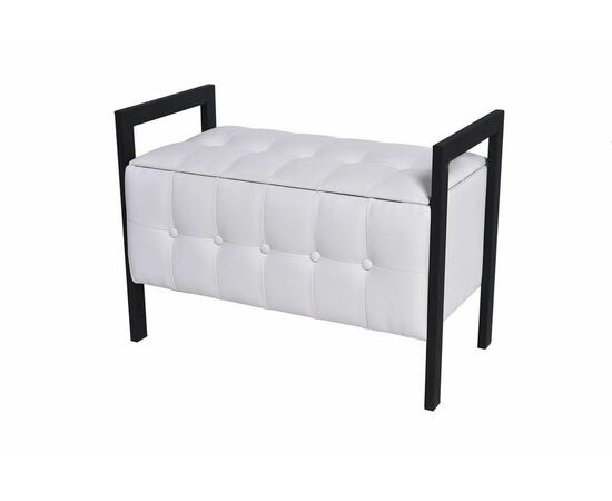 Пуф "Луго" (Леон)  белый | Интернет магазин мебели и декора LifeDekor