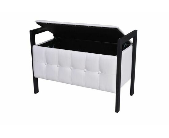 Пуф "Луго" (Леон)  белый, изображение 2 | Интернет магазин мебели и декора LifeDekor