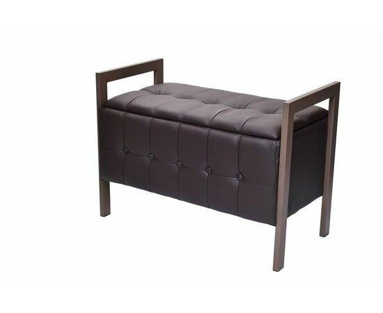 Пуф "Луго" (Леон)  коричневый | Интернет магазин мебели и декора LifeDekor