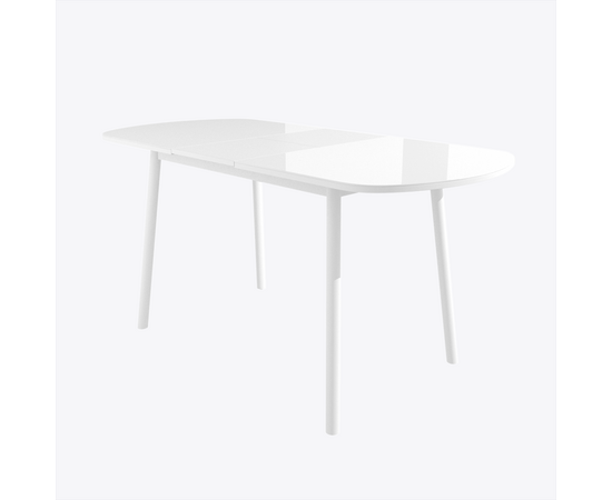 Стол Элайдж раздвижной со стеклом 120(152)х70, Белый/Белый, изображение 2 | Интернет магазин мебели и декора LifeDekor