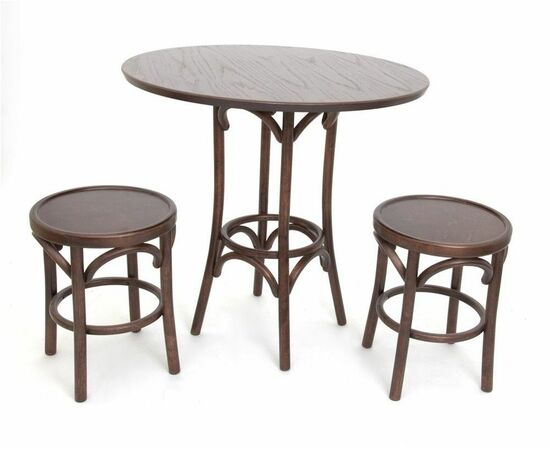 Стол обеденный круглый Зальцбург-0080 (темный тон), изображение 2 | Интернет магазин мебели и декора LifeDekor