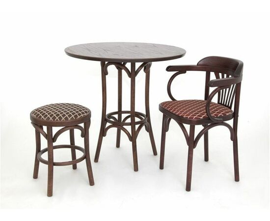 Стол обеденный круглый Зальцбург-0080 (темный тон), изображение 3 | Интернет магазин мебели и декора LifeDekor