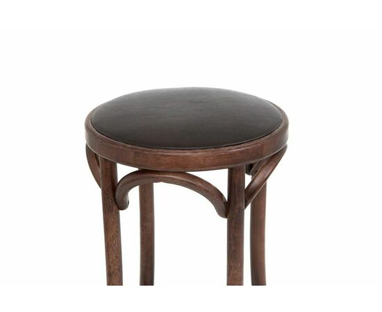 Табурет барный 650 Венский мягкий (темный тон, экокожа коричневая), изображение 2 | Интернет магазин мебели и декора LifeDekor