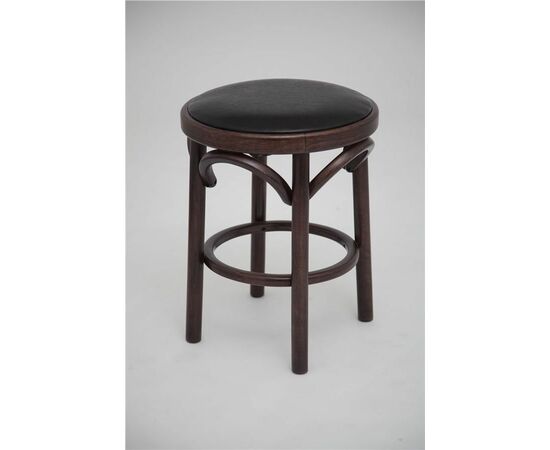 Табурет Венский мягкий (темный тон, экокожа коричневая) | Интернет магазин мебели и декора LifeDekor