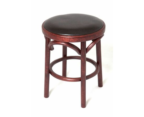 Табурет Венский мягкий (махагон, экокожа) | Интернет магазин мебели и декора LifeDekor