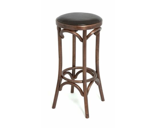 Табурет барный 750 Венский мягкий (темный тон, экокожа коричневая), изображение 2 | Интернет магазин мебели и декора LifeDekor