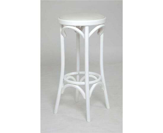 Табурет барный 750 Венский мягкий (белая эмаль, экокожа белая) | Интернет магазин мебели и декора LifeDekor