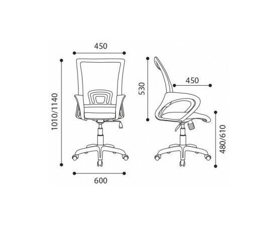Офисное кресло Формула с синей спинкой из сетки, изображение 2 | Интернет магазин мебели и декора LifeDekor