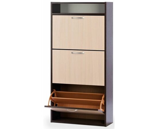 Обувница Комфорт К-3  (Венге-Беленый дуб) | Интернет магазин мебели и декора LifeDekor