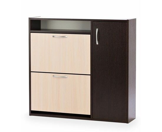 Тумба для обуви Комфорт ШК-2 (Венге-беленый дуб) | Интернет магазин мебели и декора LifeDekor