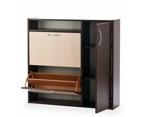 Тумба для обуви Комфорт ШК-2 (Венге-беленый дуб), изображение 2 | Интернет магазин мебели и декора LifeDekor