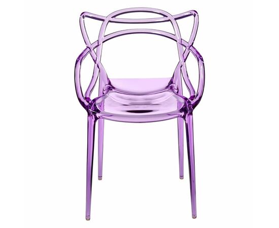 Стул Masters прозрачный сиреневый, изображение 2 | Интернет магазин мебели и декора LifeDekor