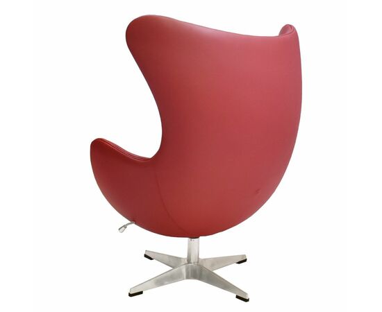 Кресло EGG STYLE CHAIR красный, натуральная кожа, изображение 4 | Интернет магазин мебели и декора LifeDekor