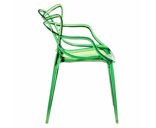 Стул Masters прозрачный зелёный, изображение 3 | Интернет магазин мебели и декора LifeDekor
