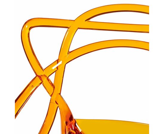 Стул Masters прозрачный оранжевый, изображение 5 | Интернет магазин мебели и декора LifeDekor