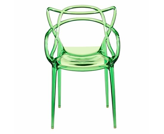 Стул Masters прозрачный зелёный, изображение 2 | Интернет магазин мебели и декора LifeDekor